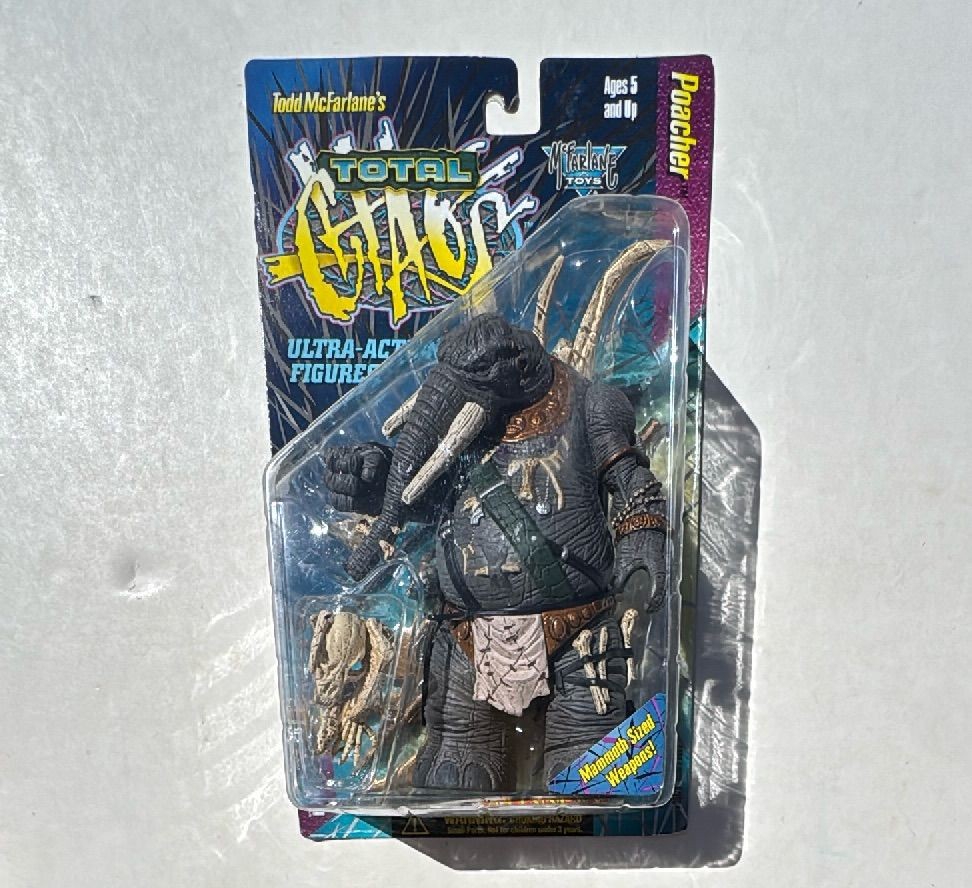 Mcfarlane Toys Total Chaos Series 2 Poacher Figure New Sealed 1997 Mammoth Weapons — photo 3 of 9
