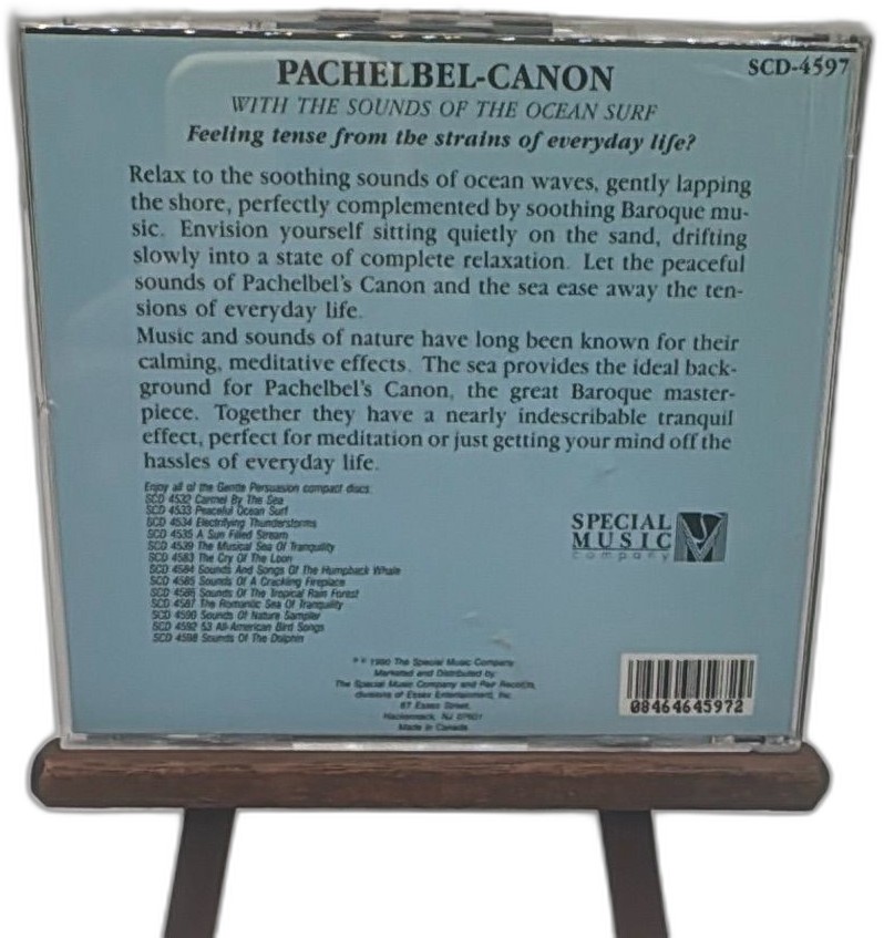 Pachelbel Canon Gentle Persuasion Relaxation Meditation Cd 1990 Special Music Company — photo 2 of 8