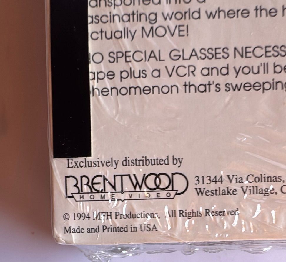 Magic Insight 3d Animated Stereograms Sealed Vhs 1994 Brentwood With Cards — photo 5 of 6