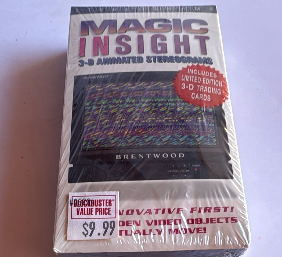 Magic Insight 3d Animated Stereograms Sealed Vhs 1994 Brentwood With Cards — photo 6 of 6