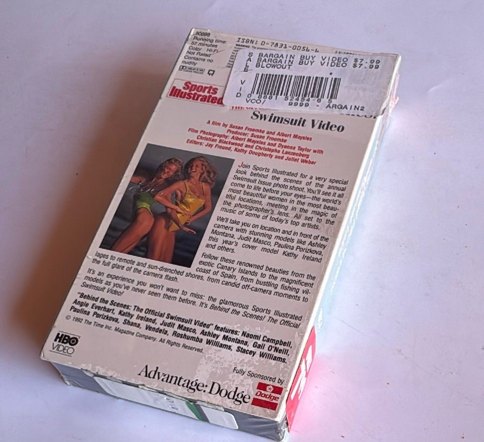 Sealed 1992 Sports Illustrated Behind The Scenes Swimsuit Vhs Vintage Collectible — photo 7 of 7