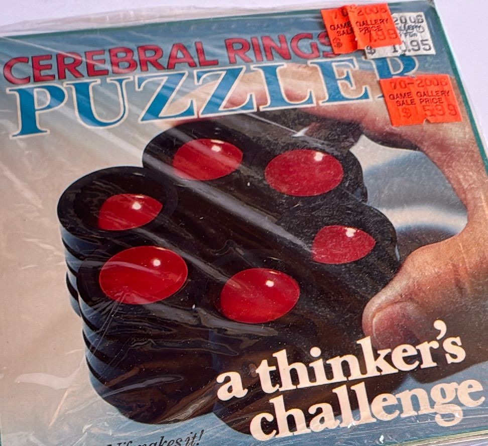 1987 Magnif Cerebral Rings Puzzle Sealed Vintage Brain Teaser Collectible — photo 7 of 7