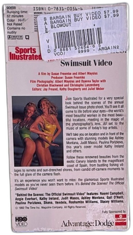 Sealed 1992 Sports Illustrated Behind The Scenes Swimsuit Vhs Vintage Collectible — photo 2 of 7