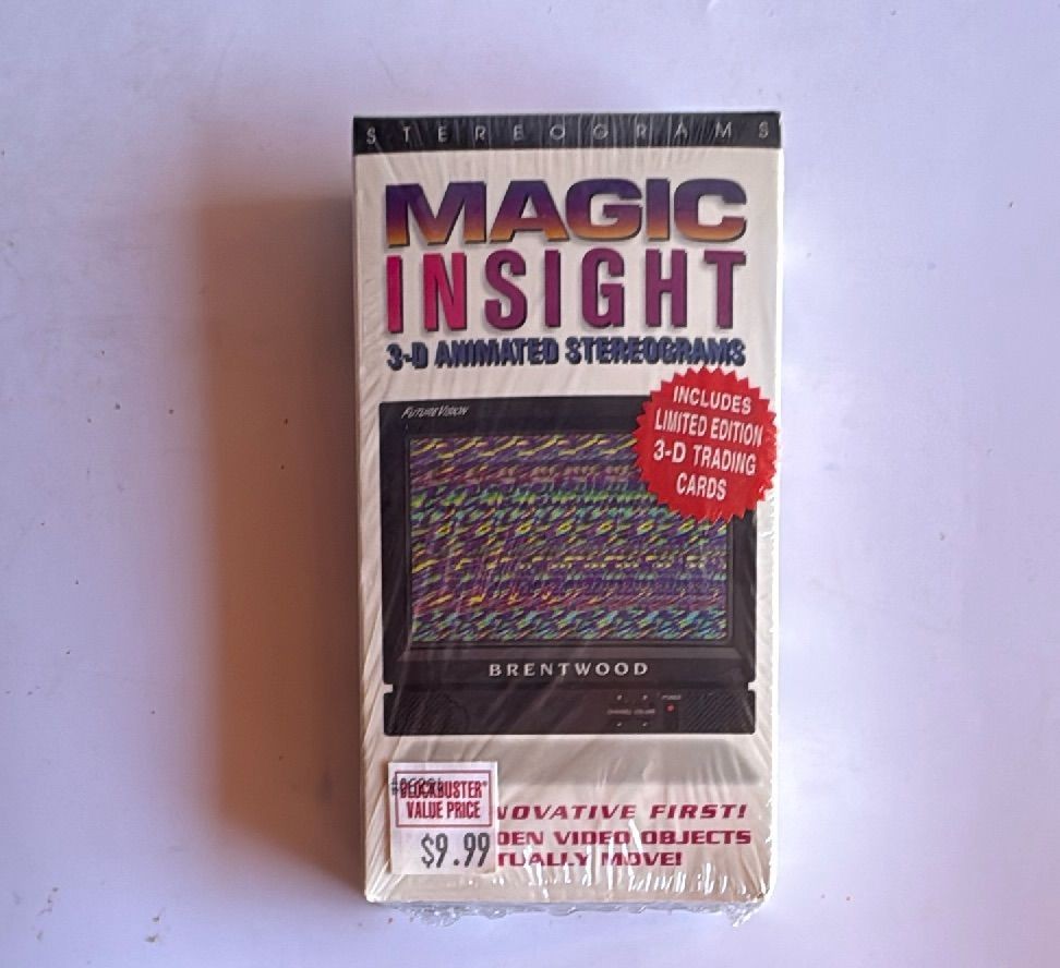 Magic Insight 3d Animated Stereograms Sealed Vhs 1994 Brentwood With Cards — photo 3 of 6
