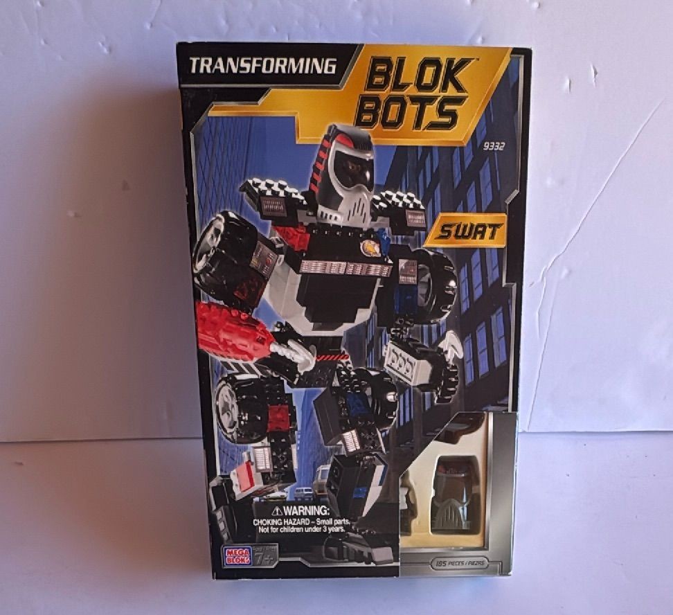 Mega Bloks Blok Bots Swat 9332 Transforming Robot Set 185 Pieces 2000 Vintage — photo 3 of 13