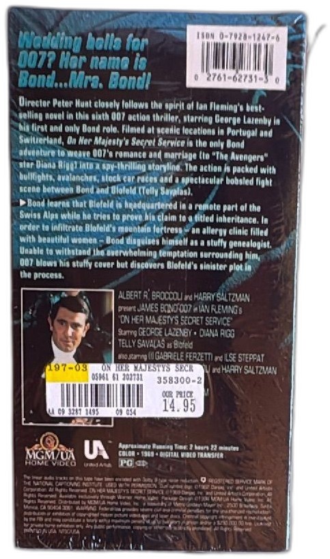 James Bond On Her Majestys Secret Service 1994 Sealed Vhs Mgm Ua Home Video — photo 2 of 6