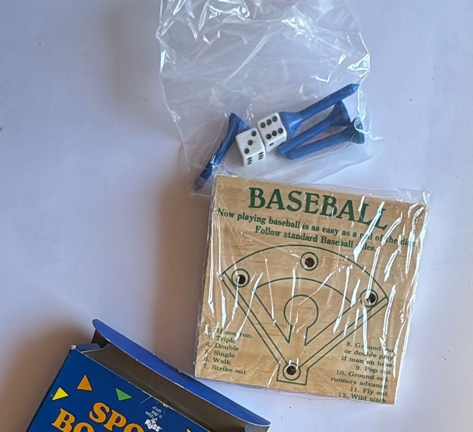 Inside The 1980s Russ Bogglers Baseball Wooden Dice Game Vintage Collectible — photo 7 of 8