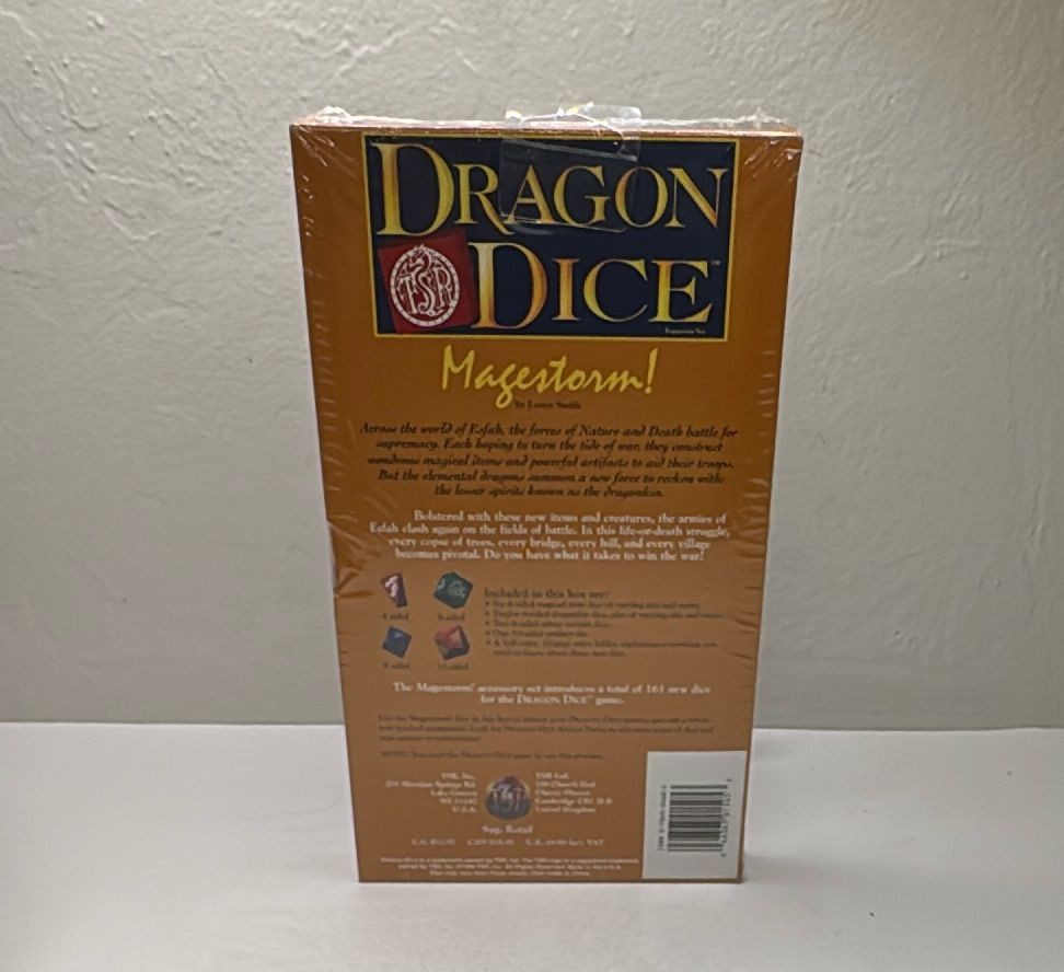 Dragon Dice Magestorm Tsr 1996 Sealed Expansion Box 21 Collectible Dice Set — photo 4 of 9