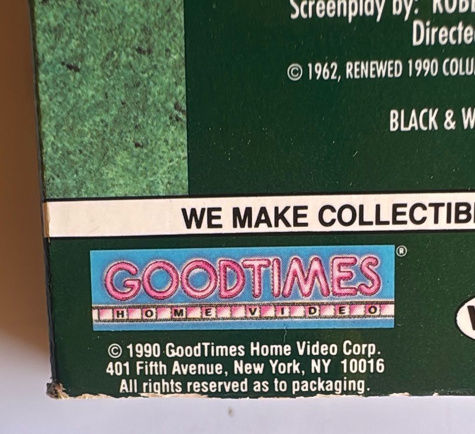 Safe At Home Vhs 1990 Goodtimes Home Video Yankees Baseball Movie Collectible — photo 5 of 8