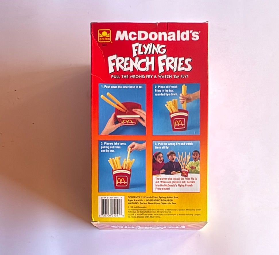 1993 Mcdonalds Flying French Fries Game Golden Complete Boxed Vintage Toy — photo 4 of 9