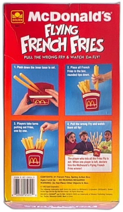 1993 Mcdonalds Flying French Fries Game Golden Complete Boxed Vintage Toy — photo 2 of 9