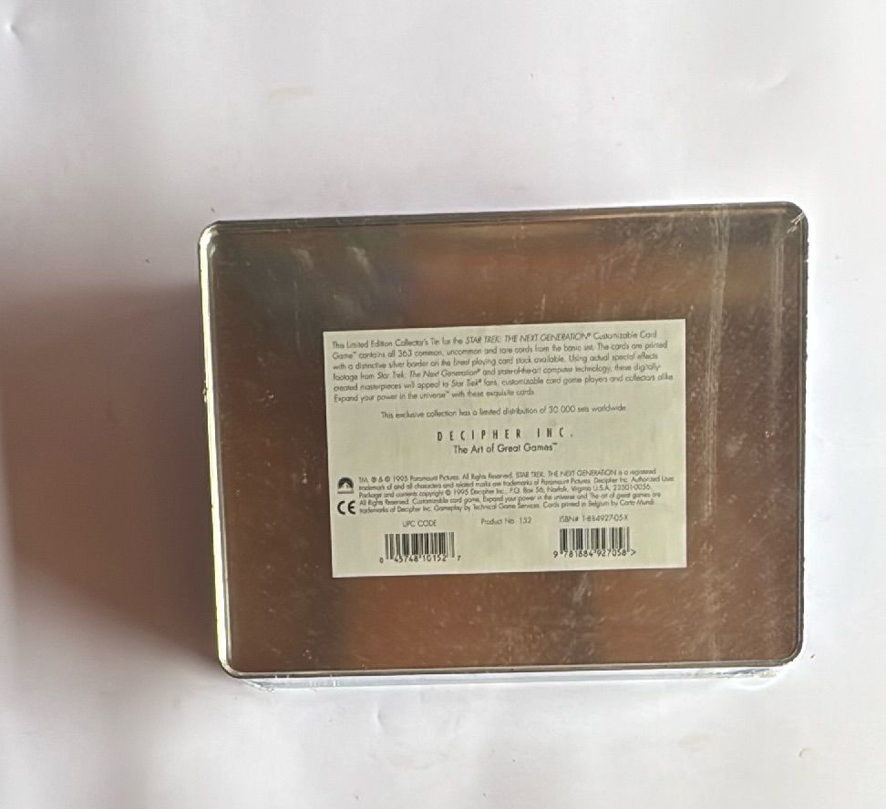 Star Trek Tng Customizable Card Game Collector Tin 1995 Decipher Sealed — photo 4 of 8