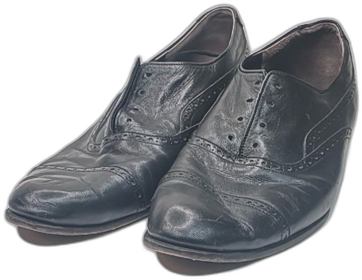 Black Leather Oxford Dress Shoes Size 12l Brogue Cap Toe Formal — photo 2 of 20