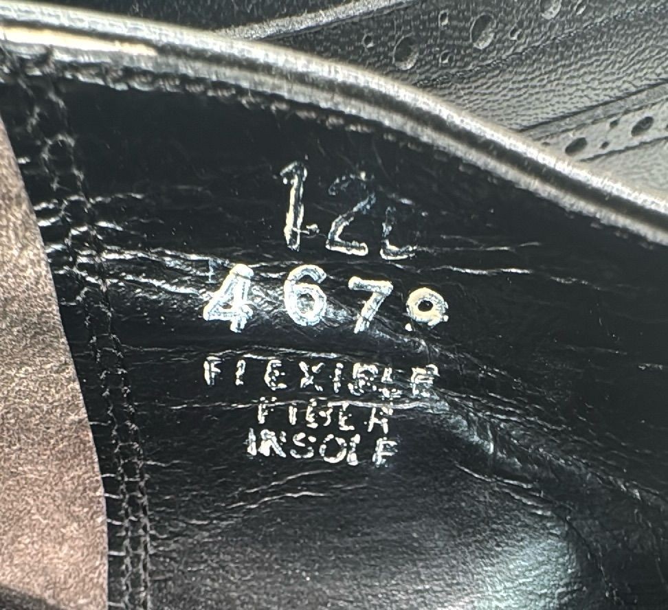 Black Leather Oxford Dress Shoes Size 12l Brogue Cap Toe Formal — photo 7 of 20
