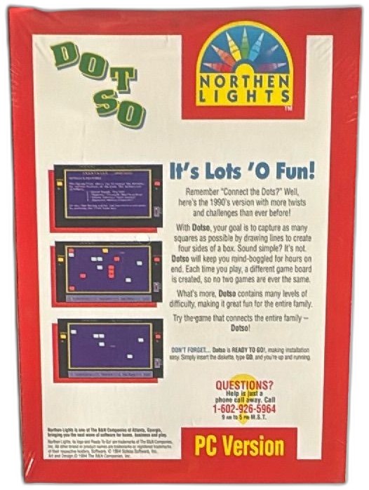 Dotso Northern Lights Pc Version 1994 Sealed Big Box Classic Ms Dos Game — photo 2 of 9