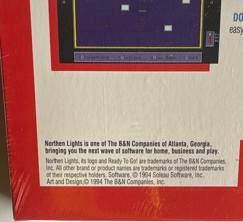 Dotso Northern Lights Pc Version 1994 Sealed Big Box Classic Ms Dos Game — photo 5 of 9