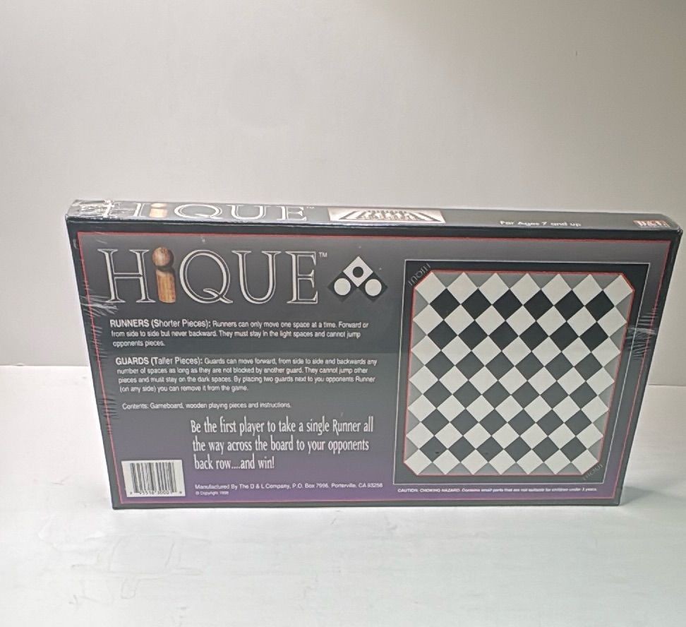 Hique Board Game 1998 Sealed Chess Checkers Hybrid By D And L Company — photo 4 of 8