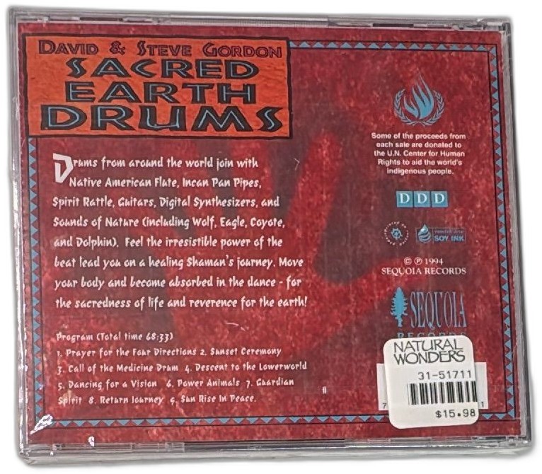 Sacred Earth Drums Cd 1994 David Steve Gordon Native Flute Healing Rhythms — photo 2 of 5