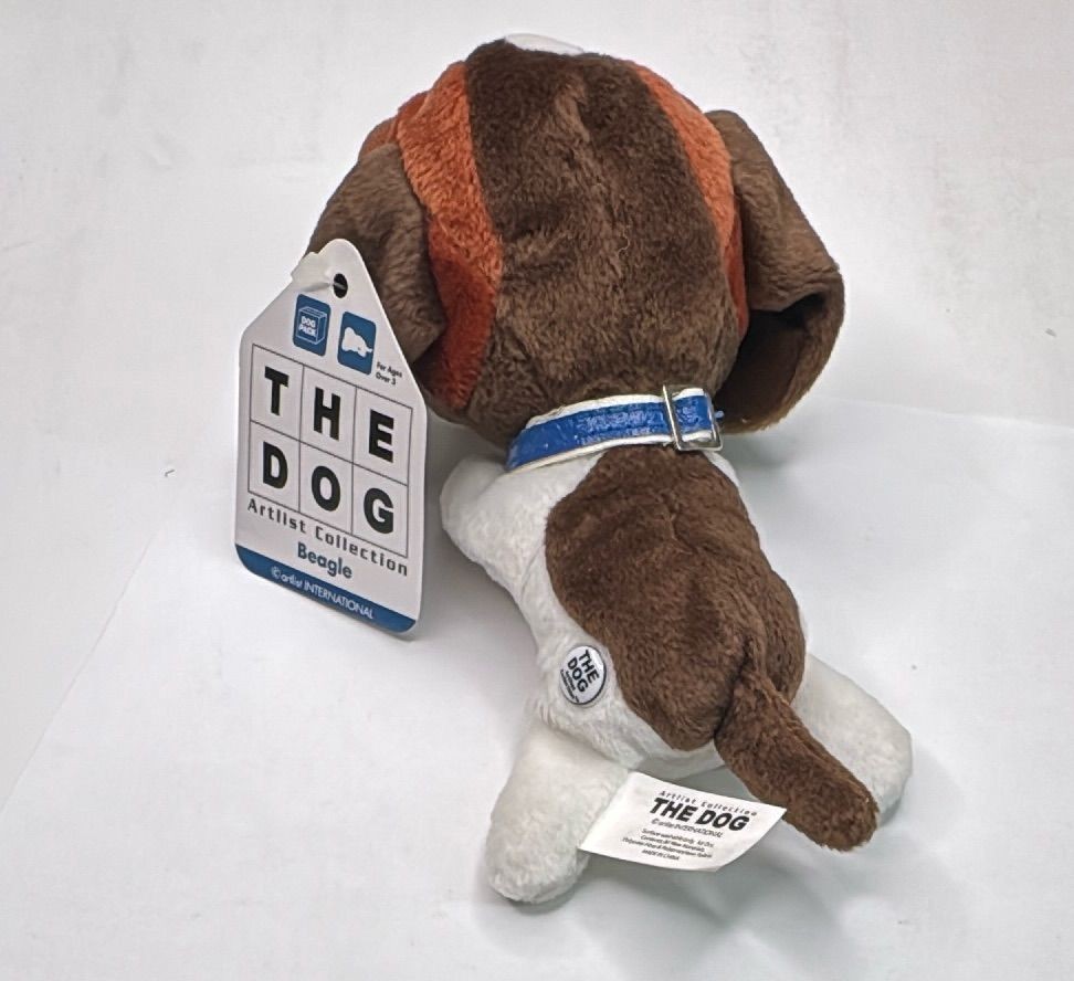 The Dog Artist Collection Beagle Plush Stuffed Animal Brown White Blue Collar — photo 6 of 10