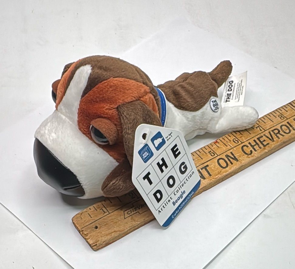The Dog Artist Collection Beagle Plush Stuffed Animal Brown White Blue Collar — photo 3 of 10