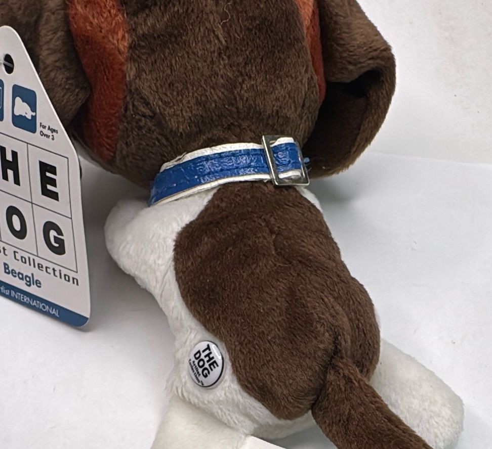 The Dog Artist Collection Beagle Plush Stuffed Animal Brown White Blue Collar — photo 8 of 10
