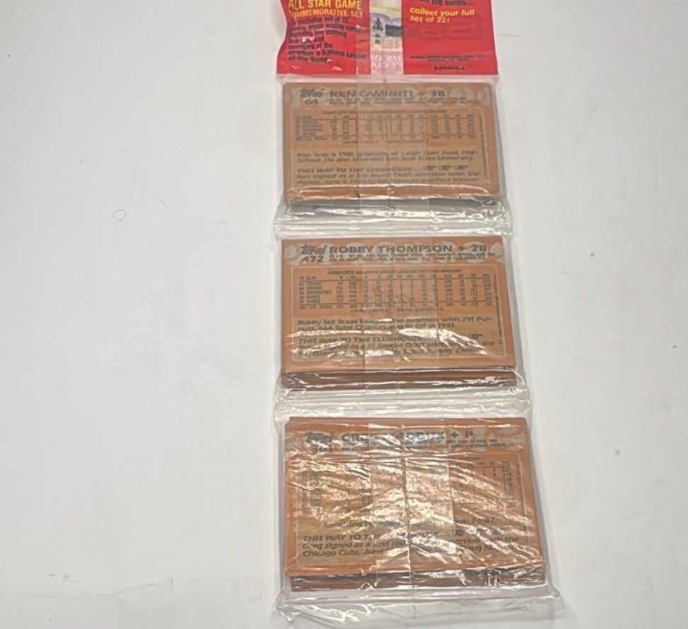 1988 Topps Baseball Rak Pak Sealed 43 Card All Star Game Insert — photo 9 of 10