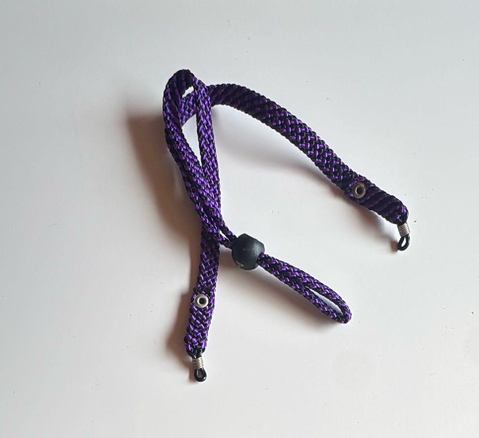 Chums Adjustable Eyewear Retainer Purple Black Braided Cord Holder For Glasses — photo 4 of 7