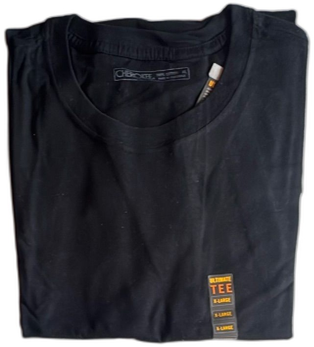 Cherokee Ultimate Tee Mens Black T Shirt Xl 100 Percent Cotton New Tag Free — photo 1 of 8