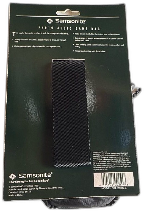 Samsonite Photo Audio Game Bag Model 25BK-E 1995 Black Nylon Padded Case — photo 2 of 8