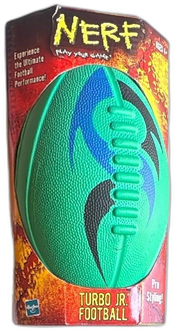 Nerf Turbo Jr Football 2003 Hasbro Vintage Foam Ball New Sealed Box — photo 1 of 9