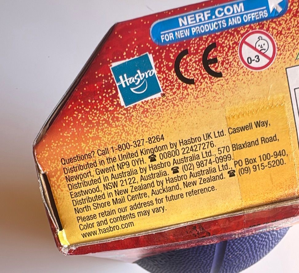 Nerf Turbo Jr Football 2003 Hasbro Vintage Foam Ball New Sealed Box — photo 6 of 9
