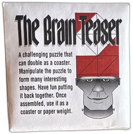 Sun Sybase Brain Teaser Vintage 1990s Promotional Puzzle Coaster With Instructions — photo 1 of 7