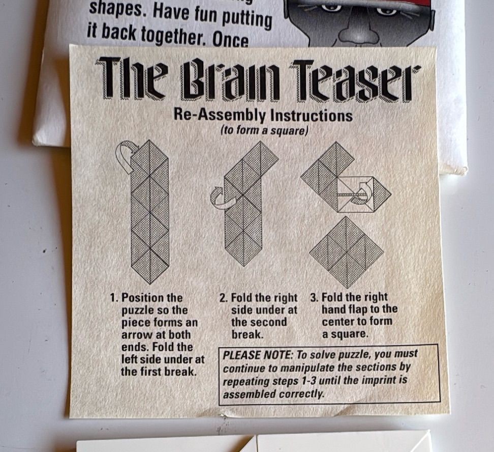 Sun Sybase Brain Teaser Vintage 1990s Promotional Puzzle Coaster With Instructions — photo 5 of 7