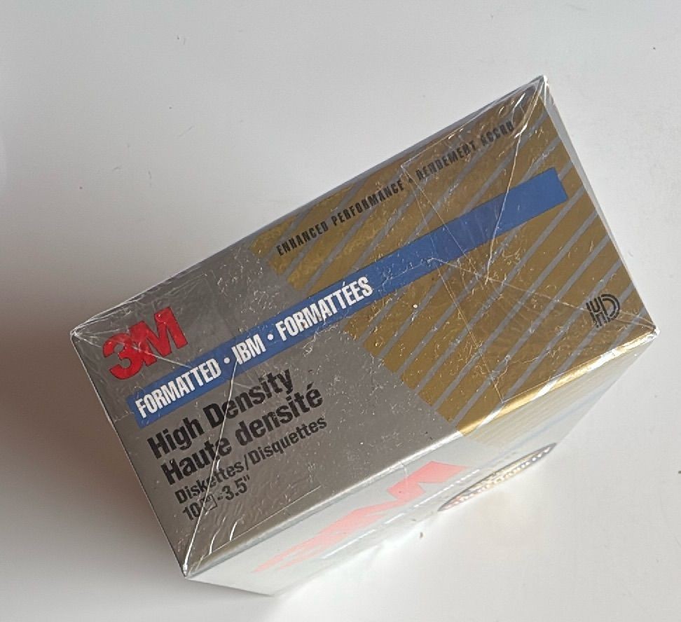 Rare 1994 3m 3 5 Inch High Density Ds Hd Ibm Formatted Floppy Diskettes 10 Pack Sealed — photo 7 of 8