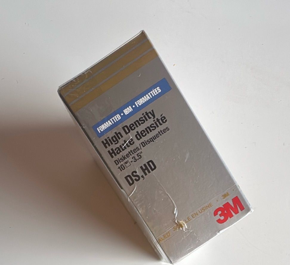 Rare 1994 3m 3 5 Inch High Density Ds Hd Ibm Formatted Floppy Diskettes 10 Pack Sealed — photo 6 of 8