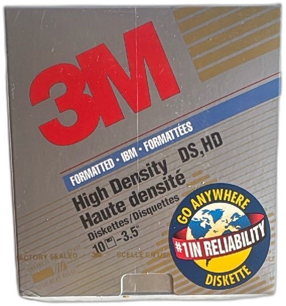 Rare 1994 3m 3 5 Inch High Density Ds Hd Ibm Formatted Floppy Diskettes 10 Pack Sealed