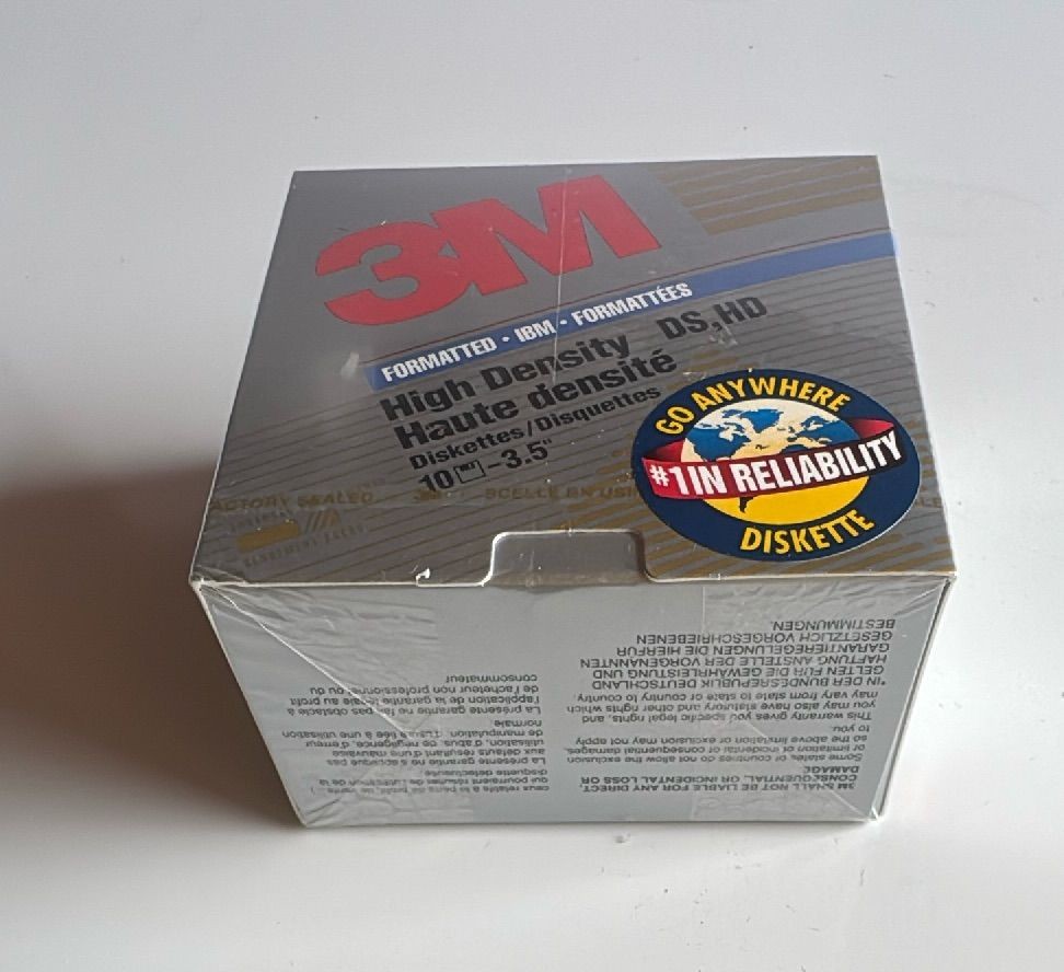Rare 1994 3m 3 5 Inch High Density Ds Hd Ibm Formatted Floppy Diskettes 10 Pack Sealed — photo 8 of 8