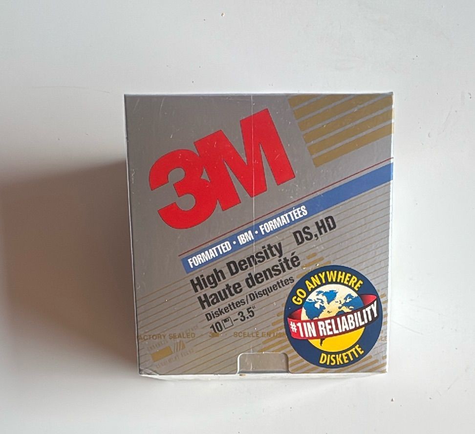 Rare 1994 3m 3 5 Inch High Density Ds Hd Ibm Formatted Floppy Diskettes 10 Pack Sealed — photo 3 of 8
