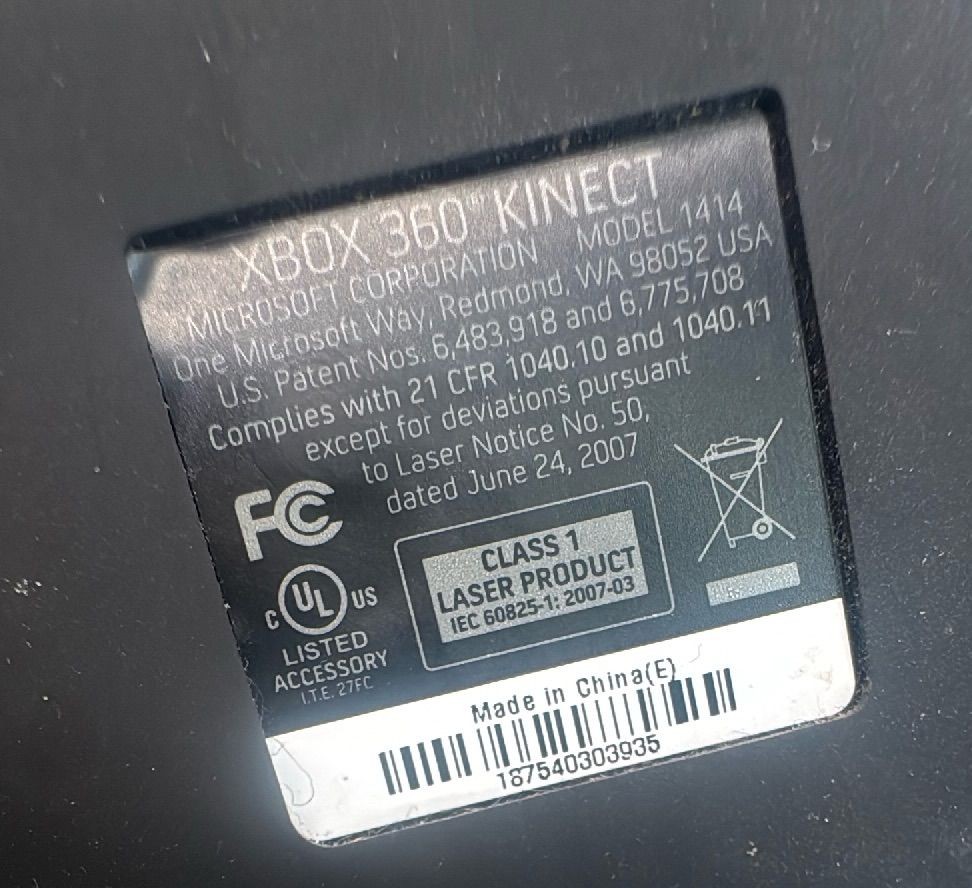 Microsoft Xbox 360 Kinect Sensor Model 1414 Motion Camera Black Used — photo 9 of 12
