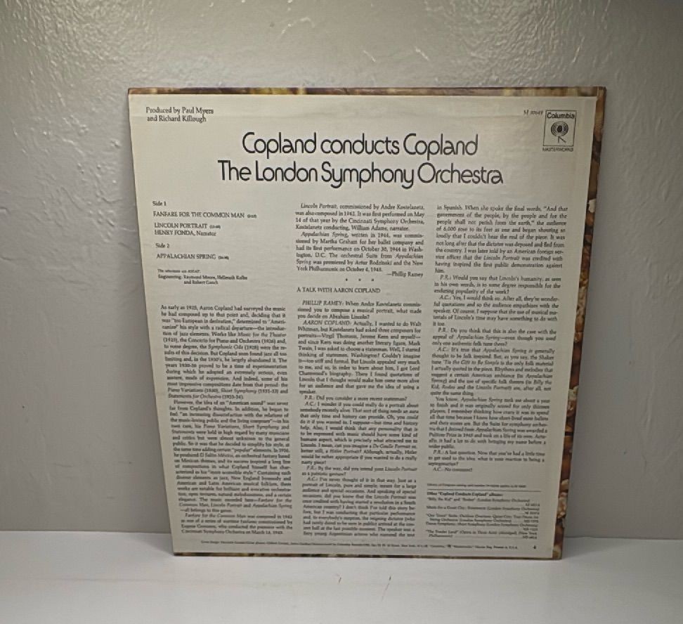 Collecting Copland The Enduring Value 1970 Cbs Masterworks Vinyl Lp — photo 7 of 7